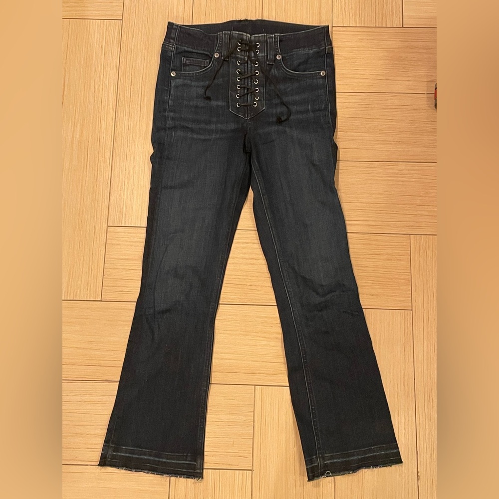 VERONICA BEARD LACE FRONT CAROLYN BOOT CUT JEAN